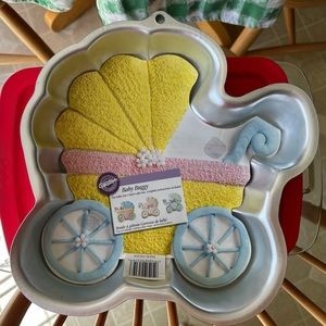 Baby Buggy Cake Pan Wilton 2105-3319 With Instructions Aluminum New
